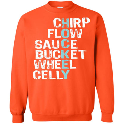 Eat Sleep Hockey Flow Celly Sauce Bucket Flow Wheel Shirt Orange