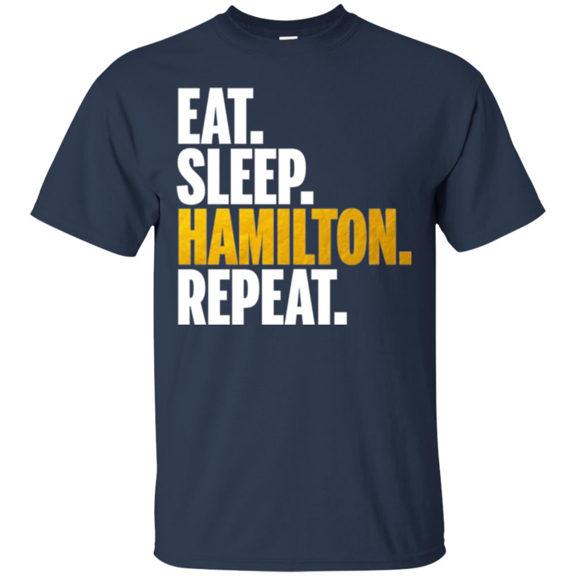 Hamilton T-shirt Eat Sleep Hamilton Repeat Navy