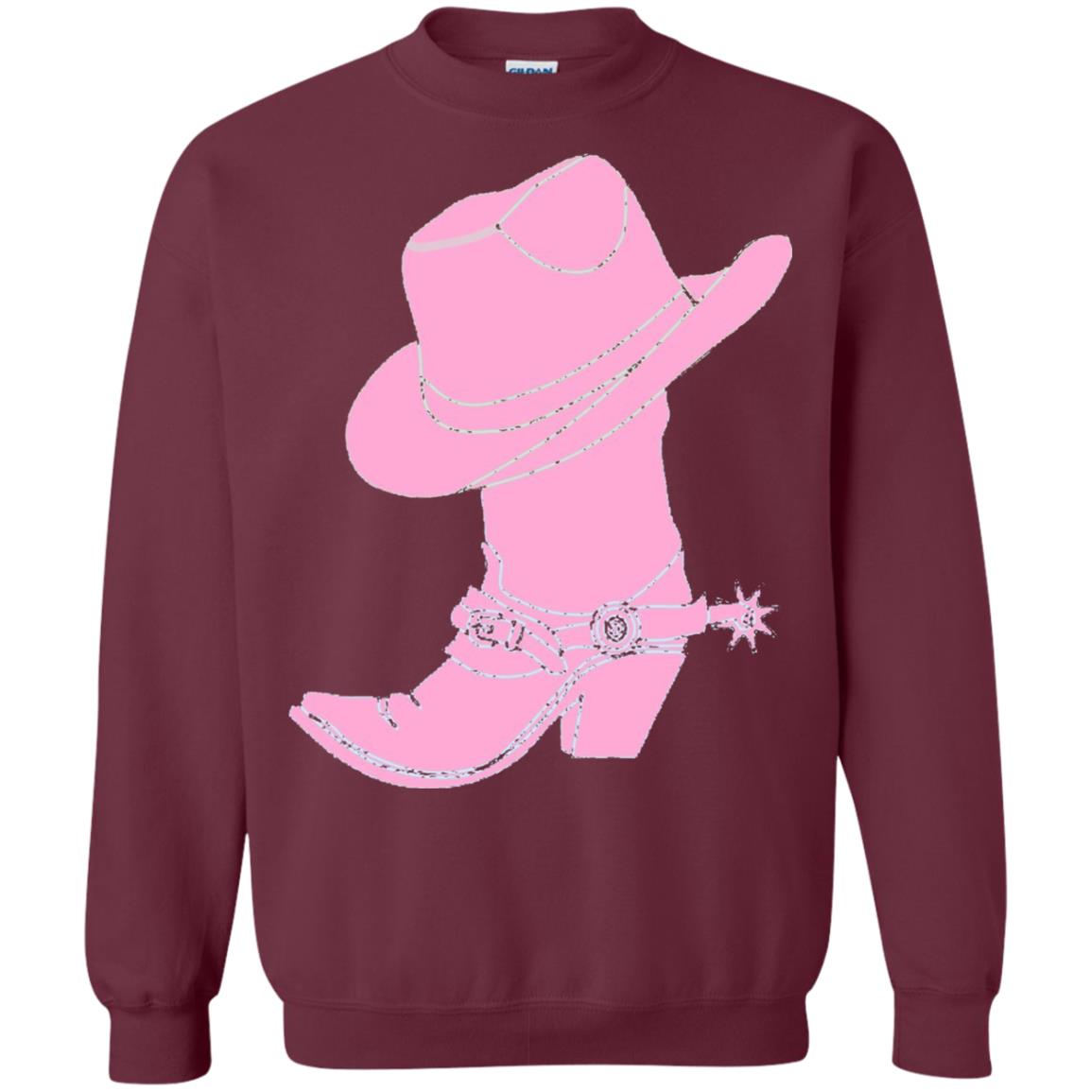Cowgirl Boots Western Wear T-shirt Maroon