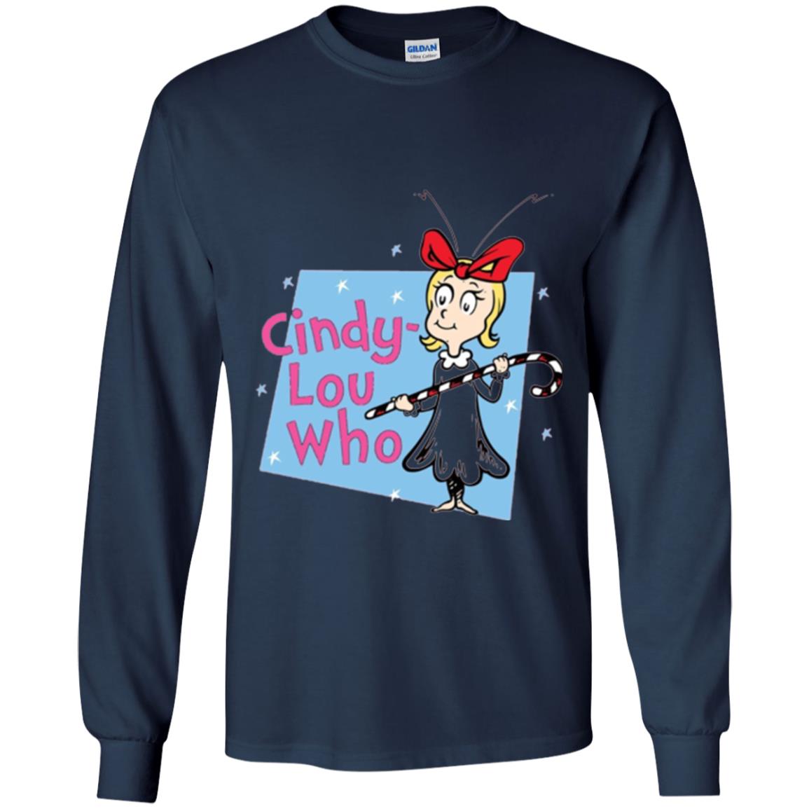 Dr. Seuss Cindy-lou Who Book Lover T-shirt Navy