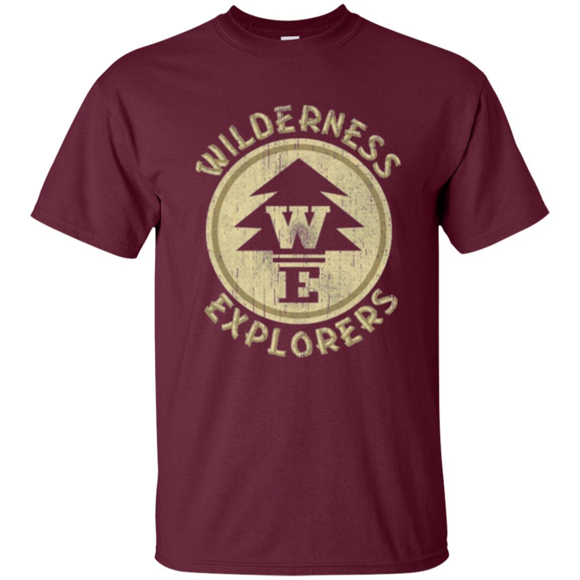 Wilderness Explorer Badge Graphic T-shirt Maroon