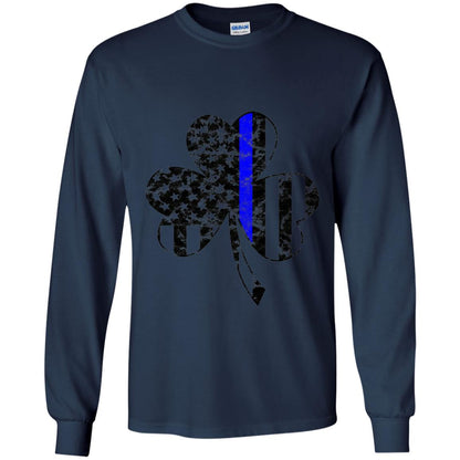 Shamrock Irish Flag St Patrick_s Day T-shirt Navy