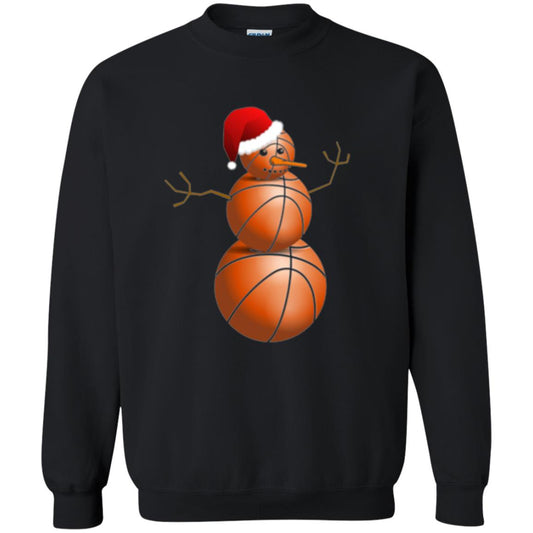 Christmas T-shirt Basketball Snowman Black