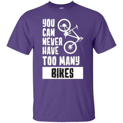 You Can Never Have Too Many Bikes Shirt Purple