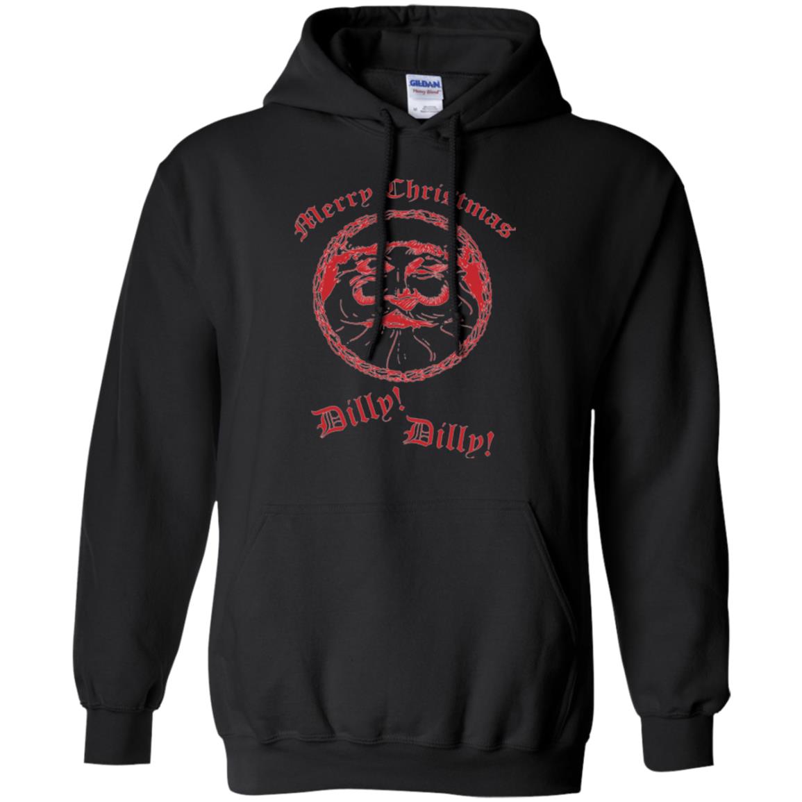 Christmas T-shirt Santa Merry Christmas Dilly Dilly Black