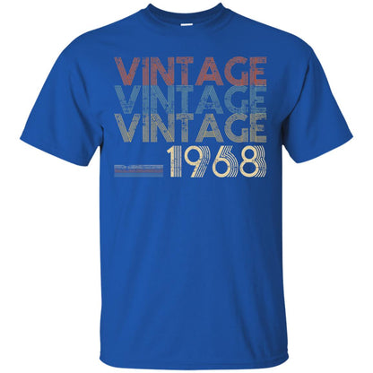 Retro Classic Vintage Born In 1968 50th Birthday T-shirt Royal