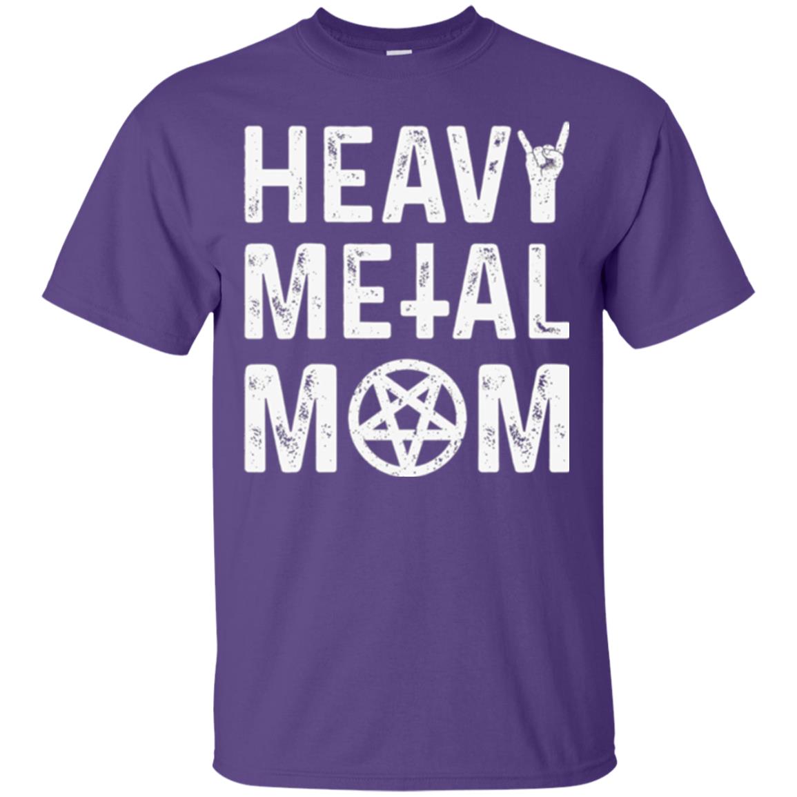 Heavy Metal Mom Vintage Band Music Concert Mother T-shirt Purple