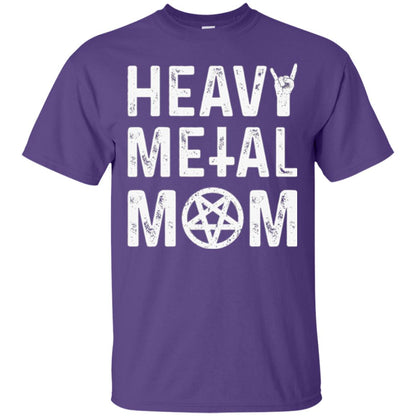 Heavy Metal Mom Vintage Band Music Concert Mother T-shirt Purple