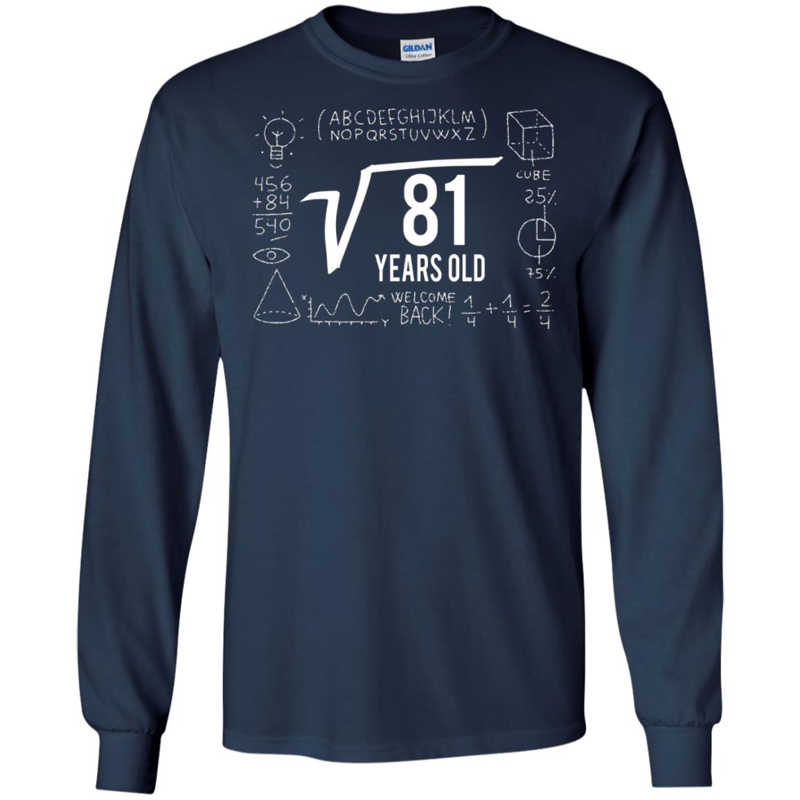 Square Root Of 81 9th Birthday T-shirt Navy