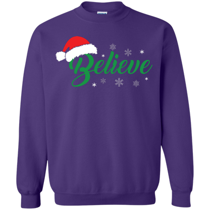 Christmas T-Shirt Believe In Santa Purple
