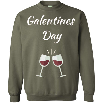 Valentines Alternative Galentines Day T-shirt Military Green