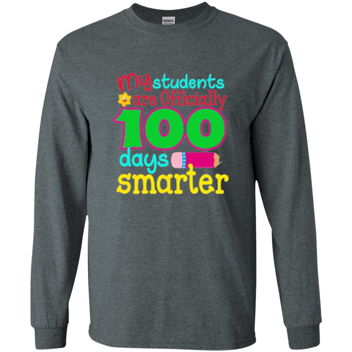 Teacher T-shirt My Students Are Officially 100 Days Smarter Dark Heather