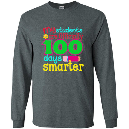 Teacher T-shirt My Students Are Officially 100 Days Smarter Dark Heather
