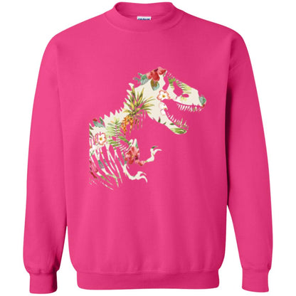 Dinosaur T-shirt Floral Tropical Hawaiian Pattern T Rex Heliconia
