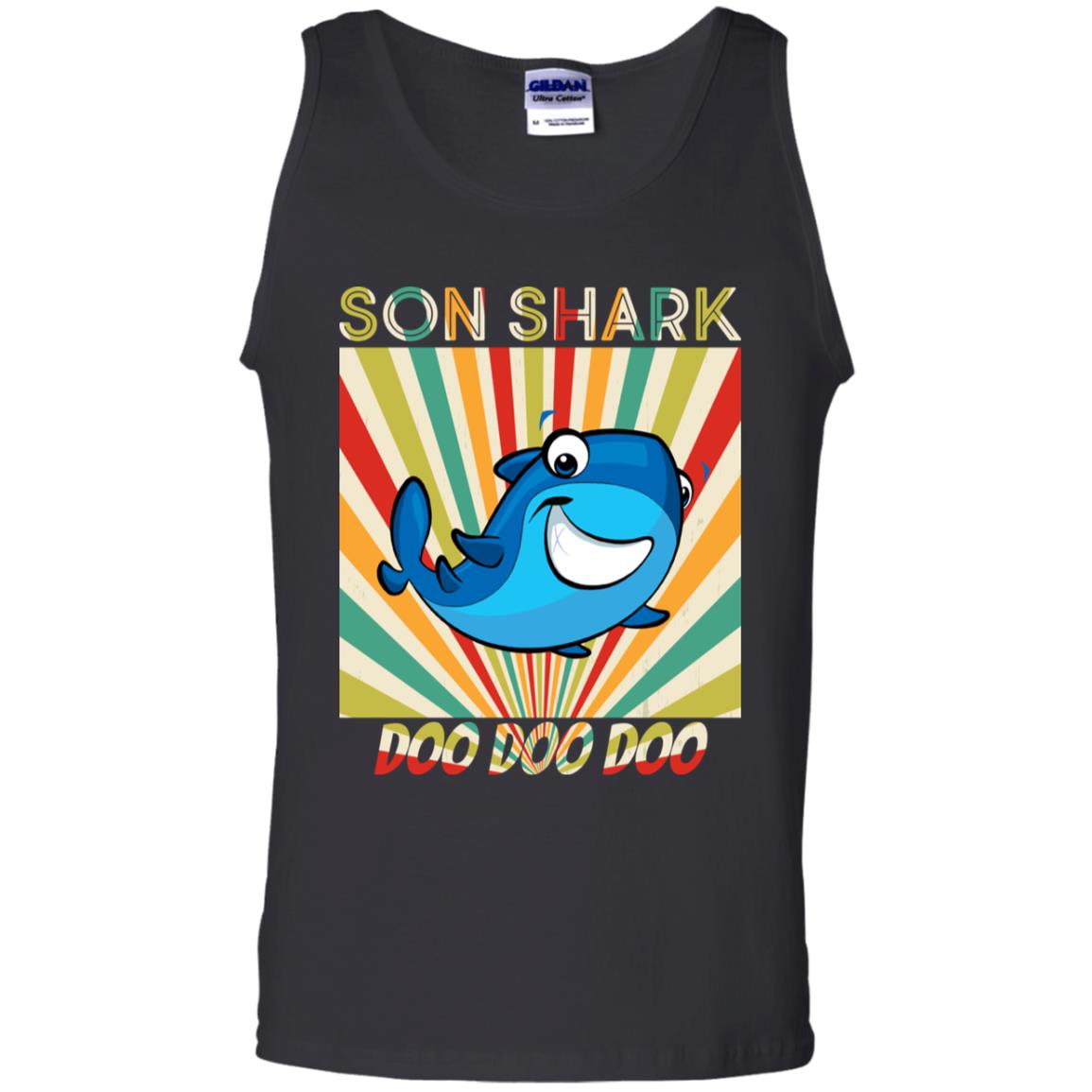 Son Shark Doo Doo Doo Family Shark Gift ShirtG220 Gildan 100% Cotton Tank Top