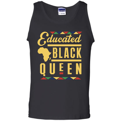 African American T-shirt Educated Black Queen Black