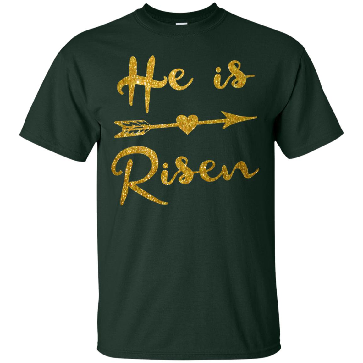 He Is Risen Christian T-shirt Forest