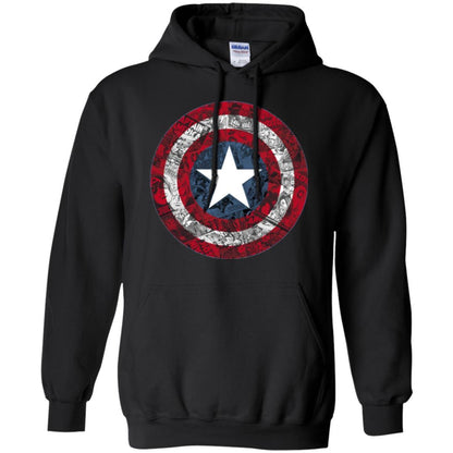 Film T-shirt Captain America Avengers Shield Comic Graphic Black