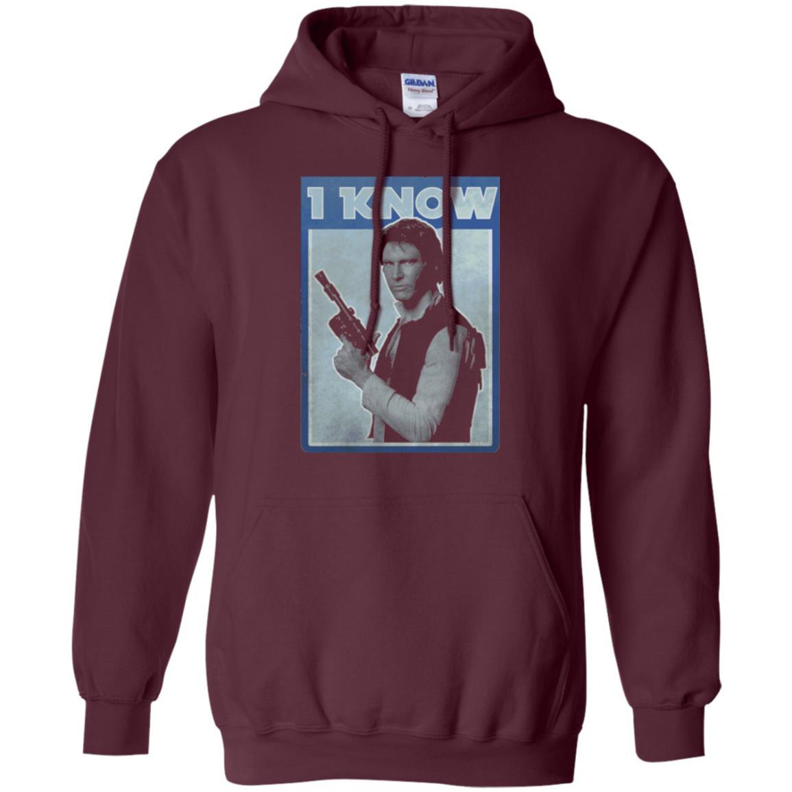 Film T-shirt Han Solo Iconic Unscripted I Know Graphic Maroon