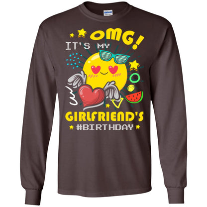 Boyfriend T-shirt Omg It's My Girlfriend's #birthday Dark Chocolate