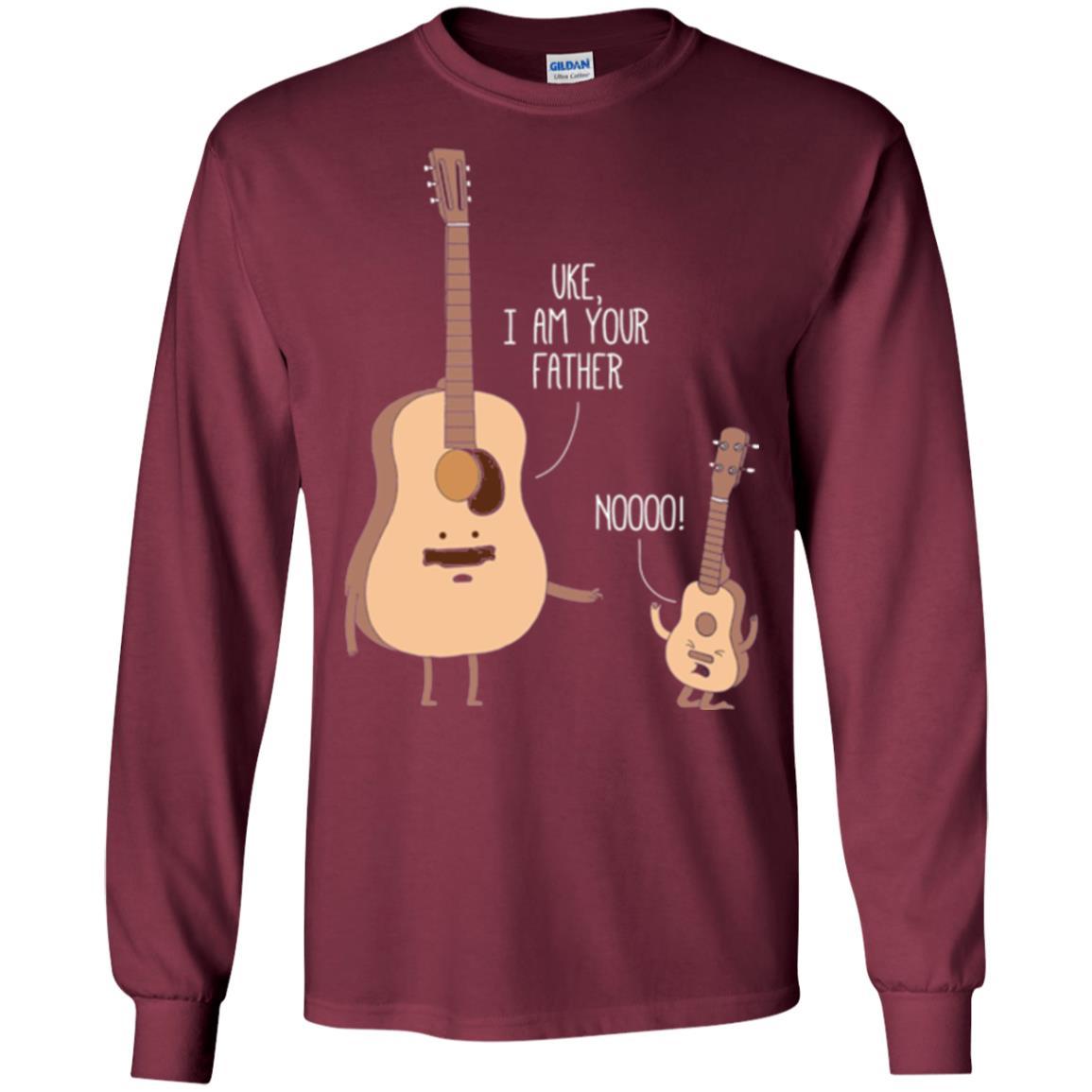 Musician T-shirt Uke I Am Your Father Maroon