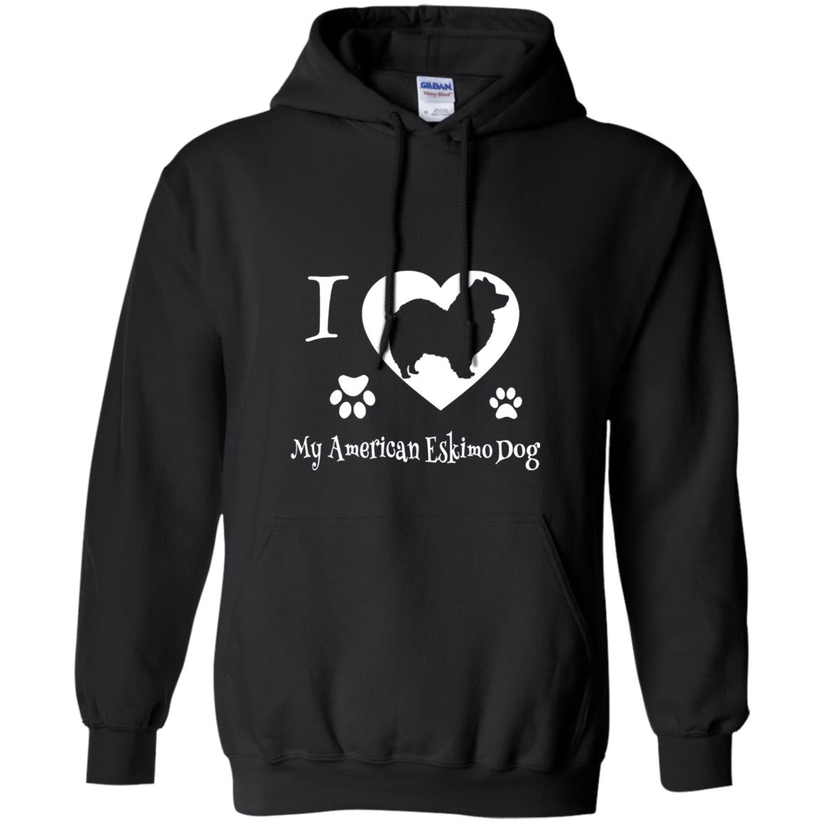 Dog Lover T-shirt I Love My American Eskimo Dog Black