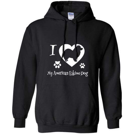 Dog Lover T-shirt I Love My American Eskimo Dog Black