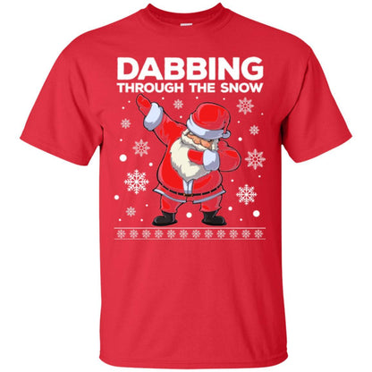 Christmas T-shirt Dabbing Through The Snow T-shirt Red