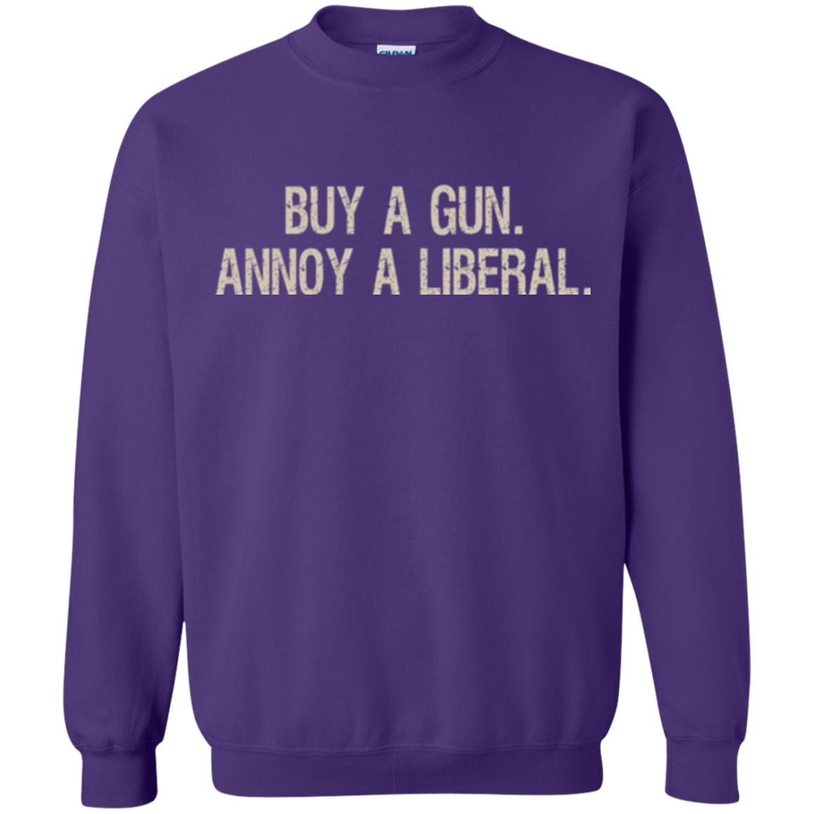 Gun Lovers T-shirt Buy A Gun Annoy A Liberal Purple