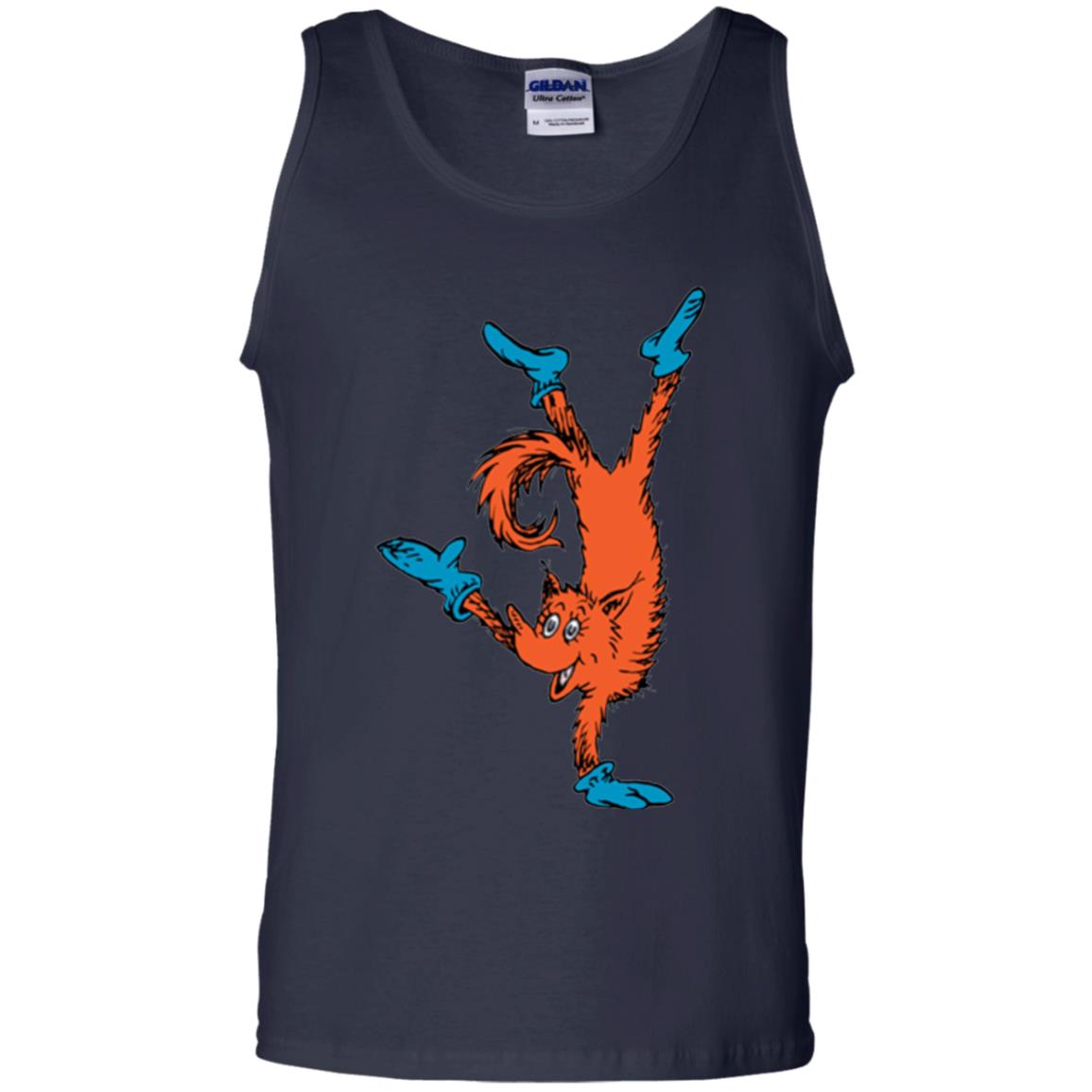 Dr. Seuss Fox In Socks Handstand Book Lover T-shirt Navy