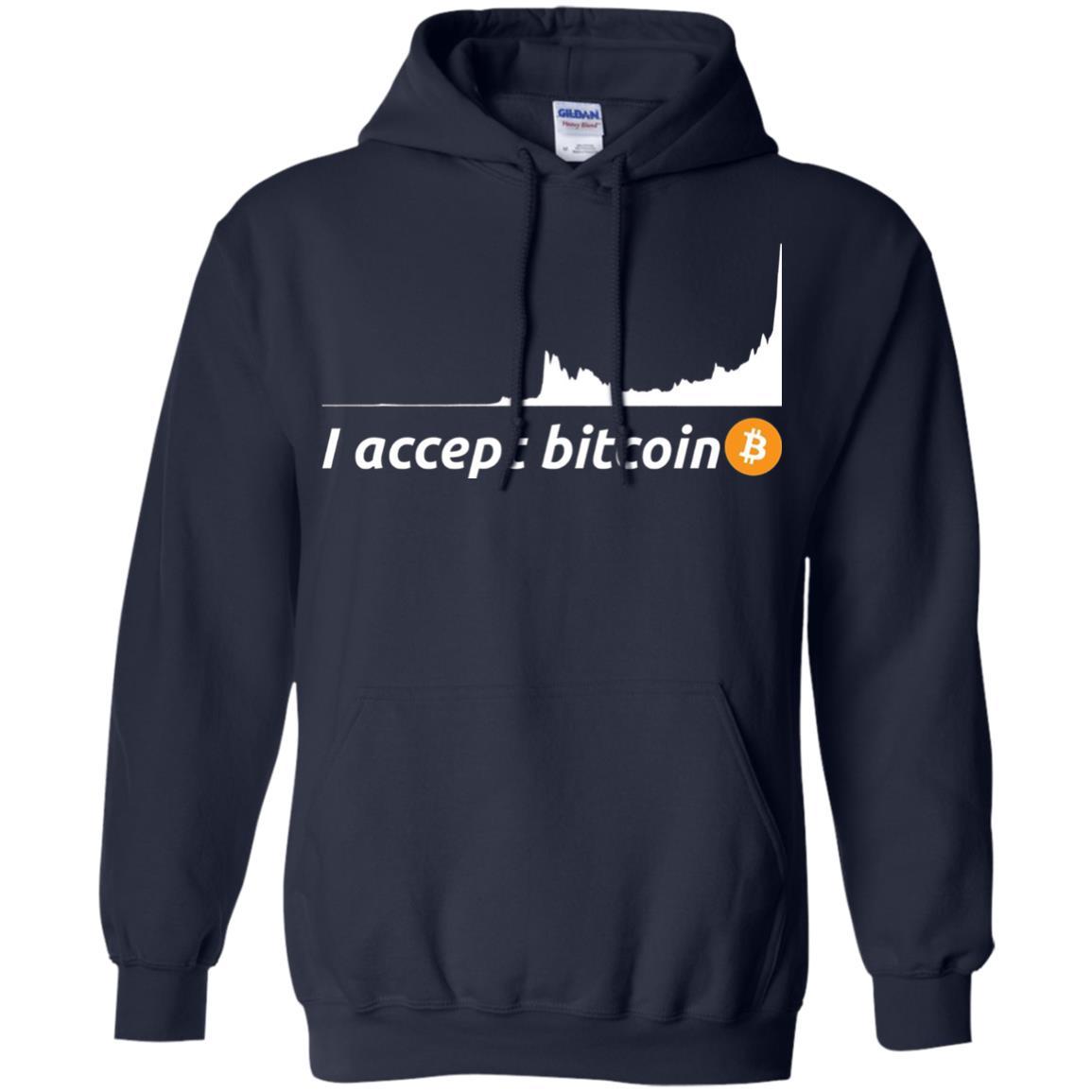 Cryptocurrency T-shirt I Accept Bitcoin Navy