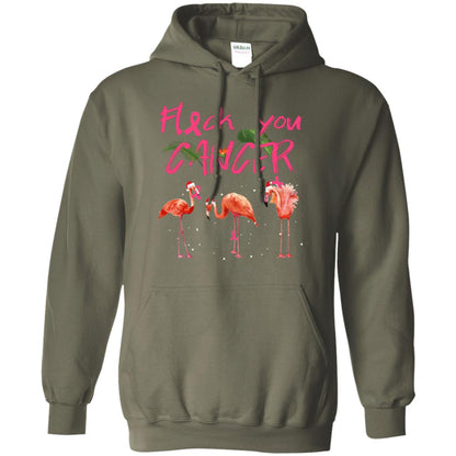Flock You Cancer Breast Cancer Awareness Gift Shirt Military Green