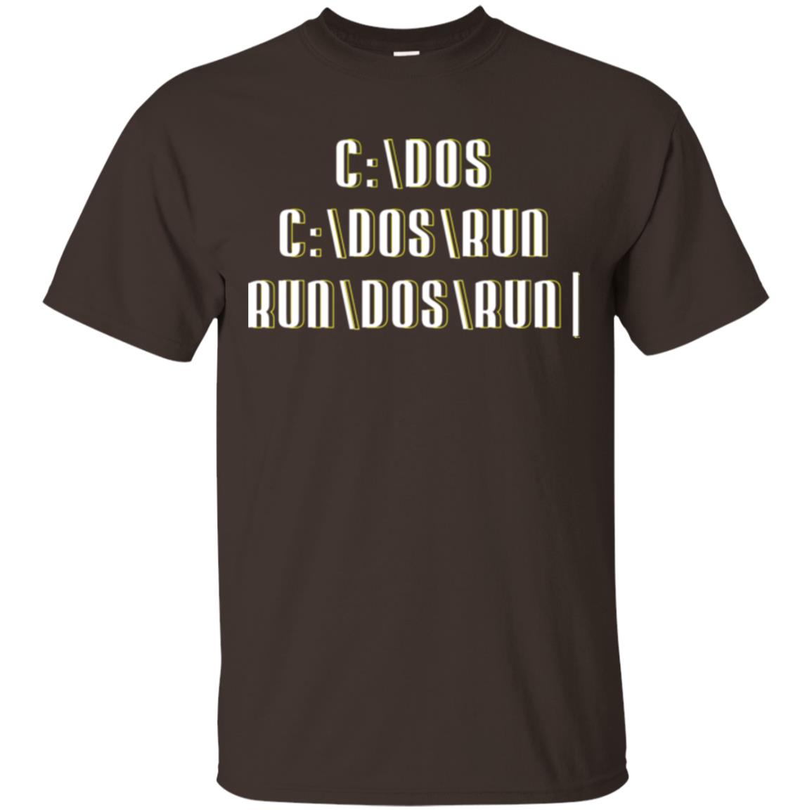Programmer T-shirt Run Dos Run Dark Chocolate