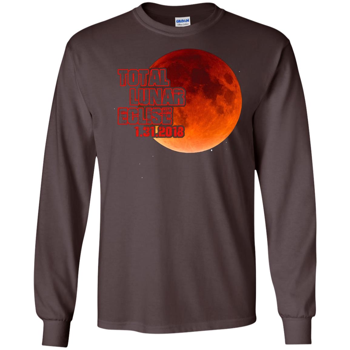 Blood Moon T-shirt Total Lunar Eclipse 1.31.2018 Dark Chocolate