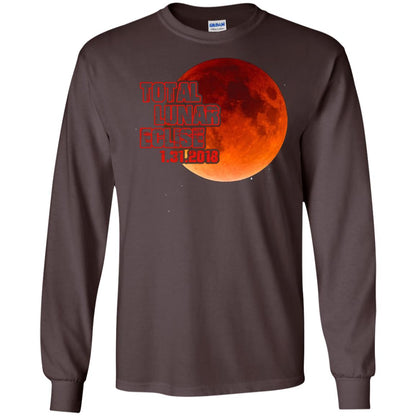 Blood Moon T-shirt Total Lunar Eclipse 1.31.2018 Dark Chocolate