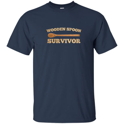 Sarcastic T-shirt Wooden Spoon Survivor T-shirt Navy