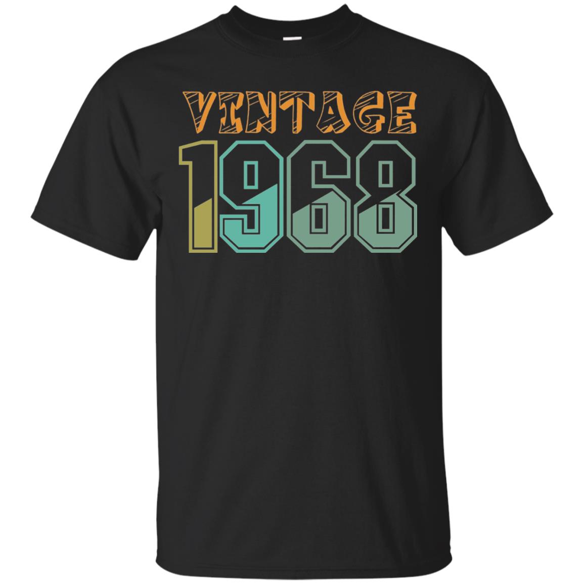 Vintage 1968 50th Birthday T-shirt Black