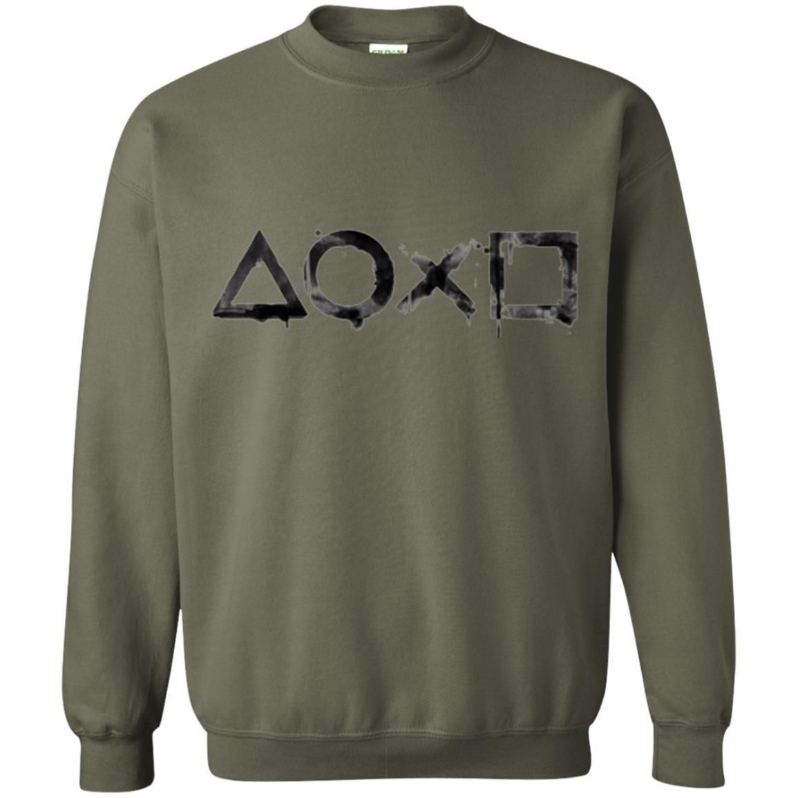 Gamer T-shirt Playstation Ink Wash 2 Military Green