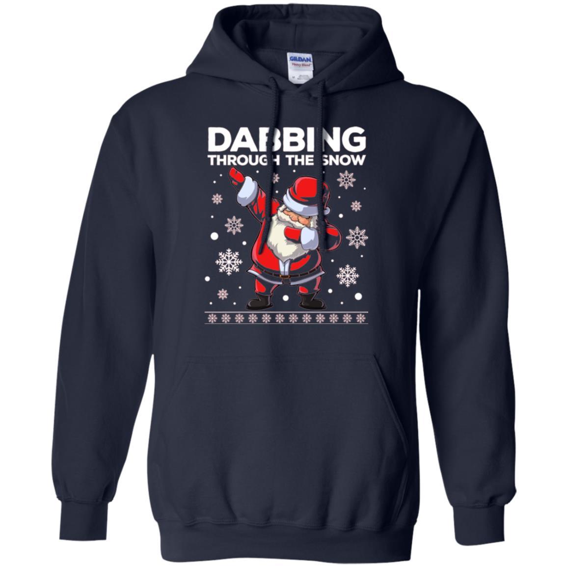 Christmas T-shirt Dabbing Through The Snow T-shirt Navy