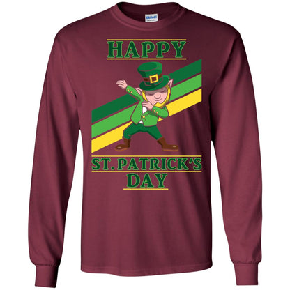 Dabbing Leprechaun Saint Patrick_s Day T-shirt Maroon