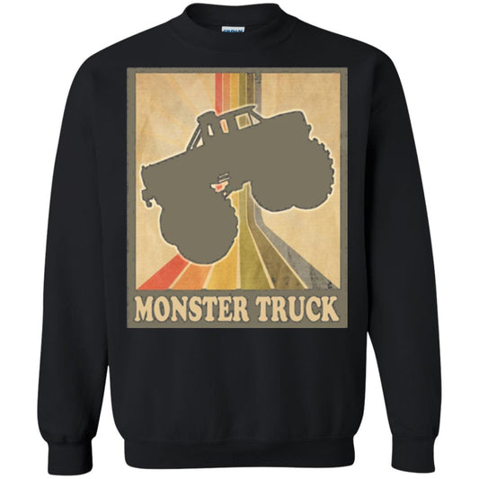 Vintage Big Size Truck Tee Retro Monster Truck T Shirt Black