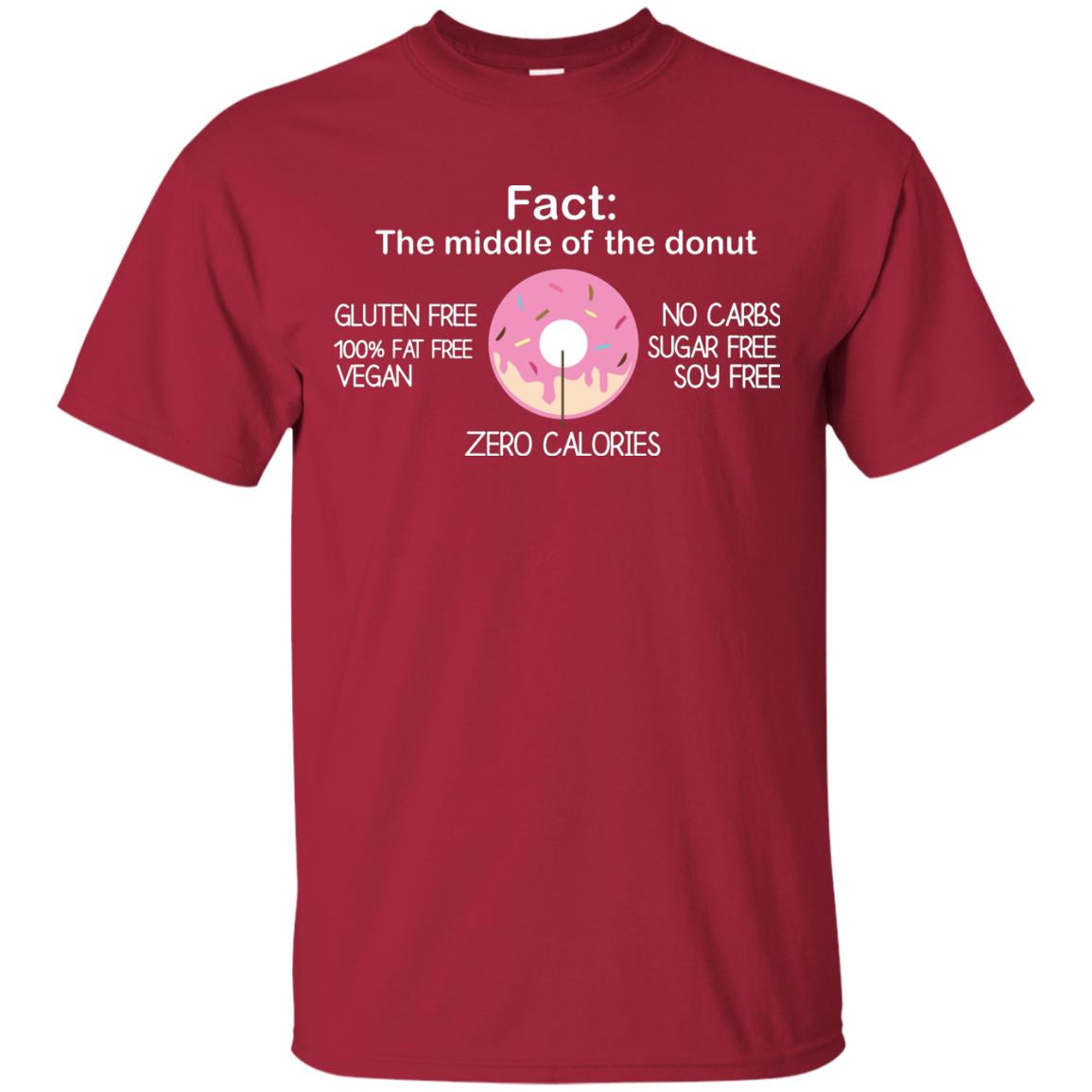 Fact The Middle Of The Donut Zero Calories Shirt Cardinal