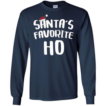 Christmas T-shirt Santa_s Favorite Ho Navy