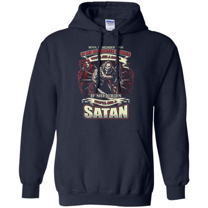 Boys Remember This If My Daughter Smiles You Will See A Santa If She Cries You Will See A Satan Navy