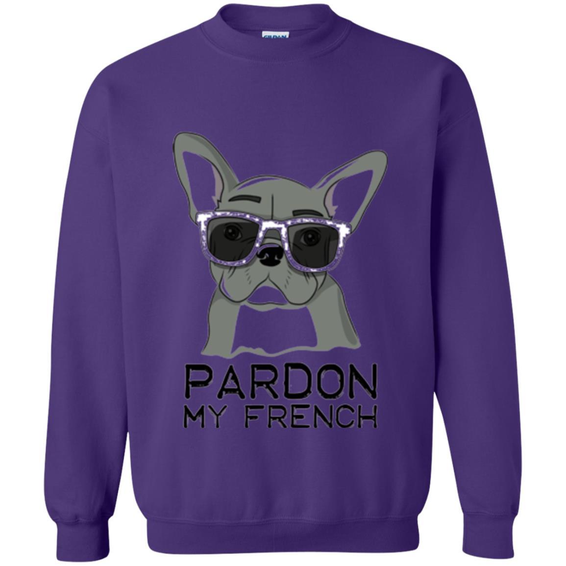 French Bulldog T-shirt Pardon My French T-shirt Purple