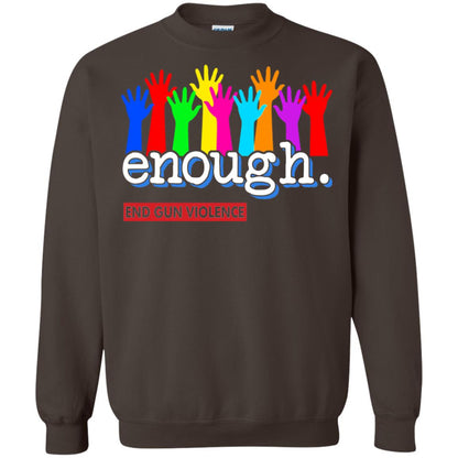 End Gun Violence Enough Gun Control T-shirt Dark Chocolate
