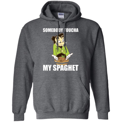 Somebody Toucha My Spaghet T-shirt Dark Heather