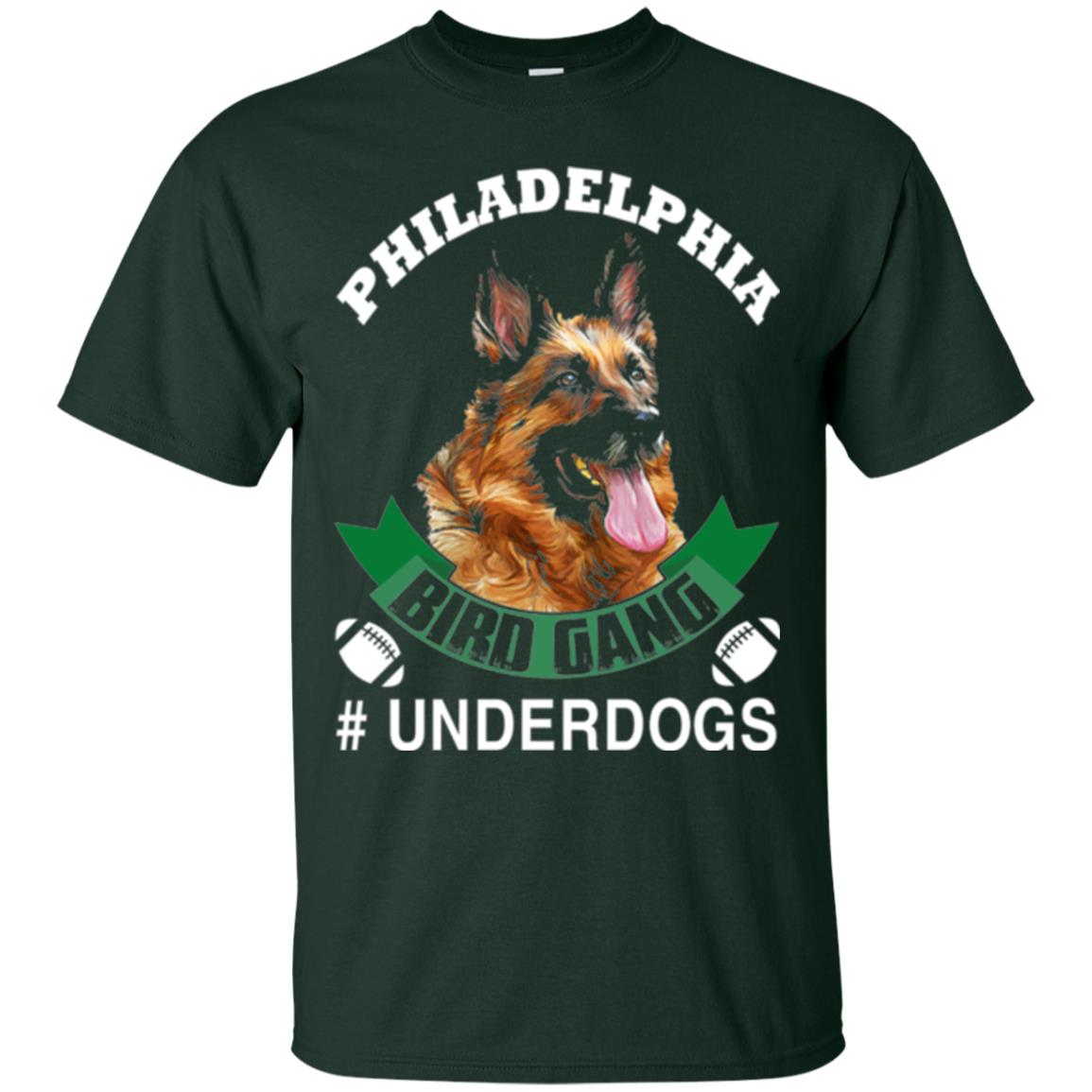Football Lover T-shirt Philadelphia Bird Gang Underdogs 2018 Forest Green