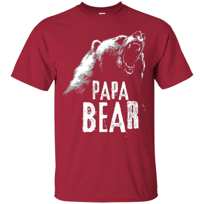 Papa Bear Best Dad For Fathers Day T-shirt Cardinal