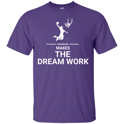 Basketball T-shirt Teamwork Makes The Dream Work Purple